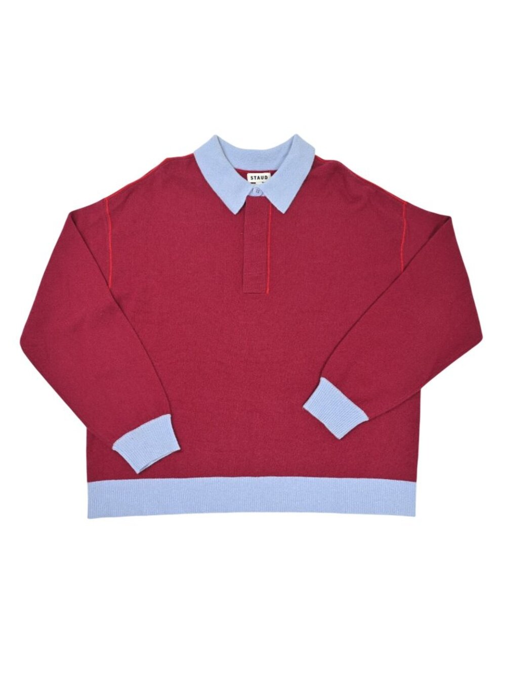 Staud Michael Cashmere Sweater in Red